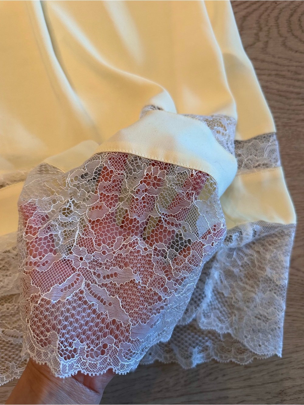 Little Moon Butter Yellow Lace-Trim Slip dress - Picture 4 of 11